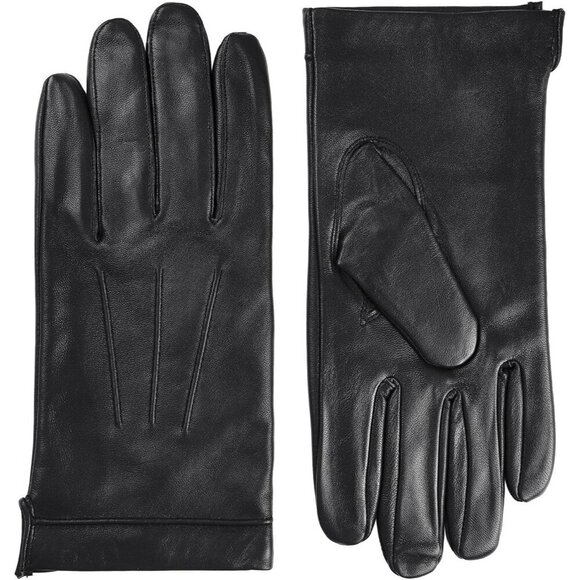 Harssidanzar Men's Sheepskin Leather Gloves, Cashmere Lined & Touch Screen SM052 - Picture 3 of 5